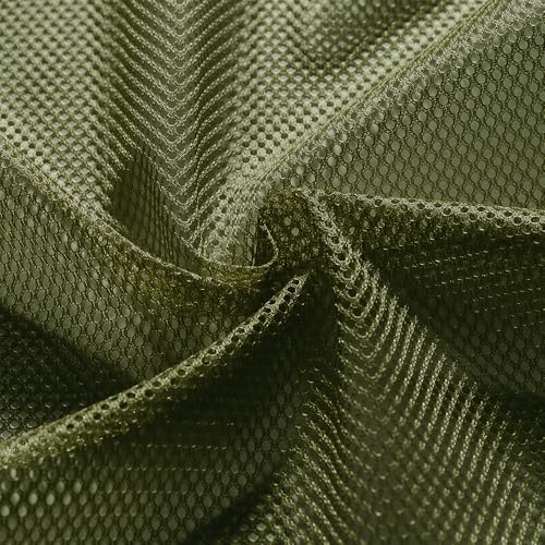 Olive Green Mesh Fabric by The Yard, 60" Wide Polyester Netting, 1 Yard - color: Olive Green, size: 2 yard pre cut