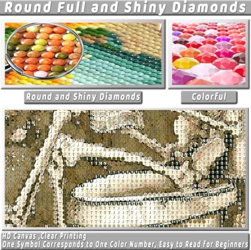 3 Pack Skull Diamond Art Kits for Adult Diamond Painting Kit for Beginner - color: DP04608