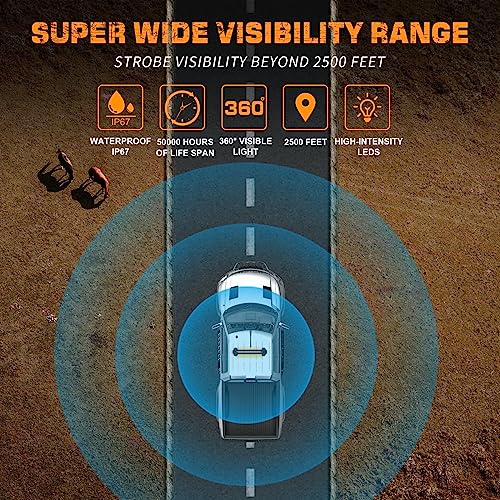 XRIDONSEN 37" 104 LED Roof Top Strobe Light Bar Amber Warning Lights - color: Amber