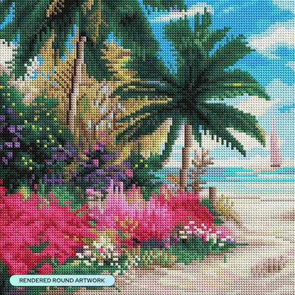 DIAMOND ART CLUB Ocean Whisper Path Diamond Art Kits for Adults - color: Ocean Whisper Path