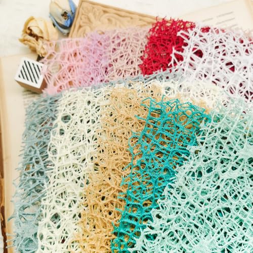 Colorful Textured Fabric Art(arborescent mesh, Close to A5) - color: arborescent mesh