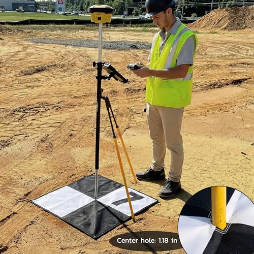 Drone Ground Control Points GCP, 10 Pack Ground Marker UAV Aerial Target for Mapping Surveying 24"x24"