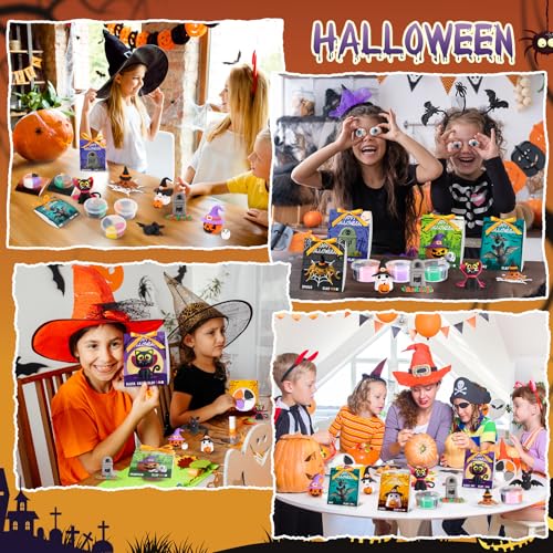 Capoda 18 Set Halloween DIY Craft Kit Halloween Air Dry Clay Kit - style: Halloween