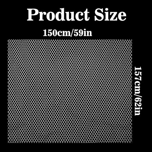 62 X 59 Inch White Mesh Fabric Slightly Stretchy for Sewing Projects - size: 62 x 59 Inch