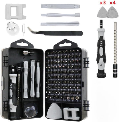 115-in-1 Precision Computer Screwdriver Kit, Laptop Screwdriver Sets with 98 Magnetic Drill Bits, Computer Accessories, Electronics Tool Kit Compatible for Tablet, PC, Phone, PS4 Repair - color: Gray1