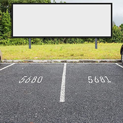 Deezio Pavement Stencils - 6 Inch Numbers Interlocking Stencil Set, Curb and Median Templates, Pro-Grade Material Thicknesses - size: 6 inch