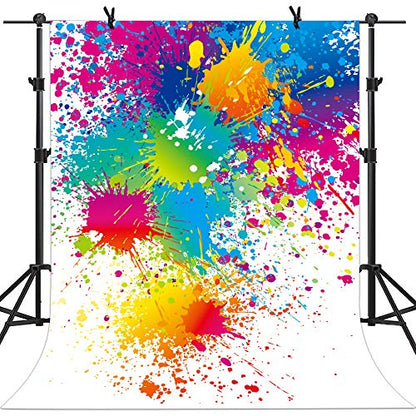 Colorful Splatter Pigment Paint Background 6x9ft Abstract Background Video Studio BJHXME207 - size: 6x9Ft