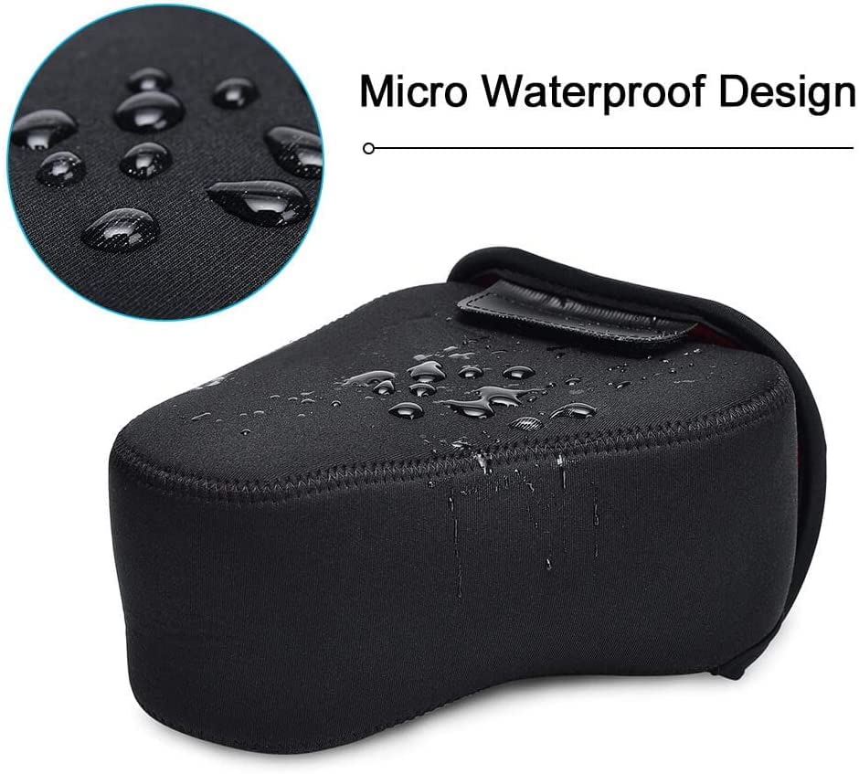 CADeN DSLR SLR Camera Sleeve Case with Neoprene Protection, Compatible for Nikon, Canon, Pentax, Sony and ect...(Medium Black) - size: medium