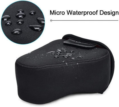 CADeN DSLR SLR Camera Sleeve Case with Neoprene Protection, Compatible for Nikon, Canon, Pentax, Sony and ect...(Medium Black) - size: medium