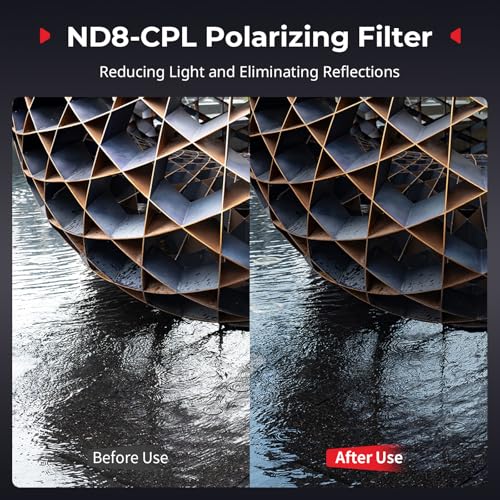 SmallRig Nano Filters Kit for DJI Osmo Nano, Including 1/2 Black Diffusion Filter, 1/4 Black Diffusion Filter, and ND8-CPL Polarizing Filters - style: Black Mist & ND8-CPL Kit