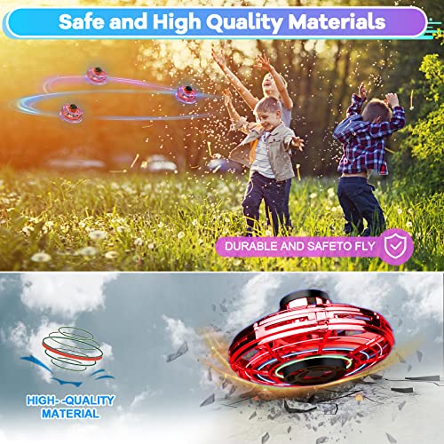 Drone for Kids Flying Toys, 2026 Upgrade LED Fidget Spinner (Red, 1 Pack)