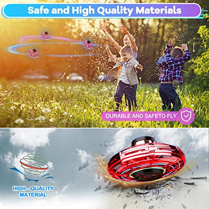 Drone for Kids Flying Toys, 2026 Upgrade LED Fidget Spinner (Red, 1 Pack)