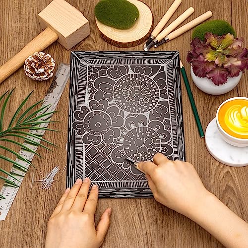 Yeaqee 2 Pcs 8 x 10 Inch Linoleum Blocks for Printmaking, Gray - color: Gray, size: 8 x 10 Inch