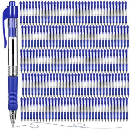 Fainne 200 Pack 1.0 mm Retractable Ballpoint Pen Bulk, Blue Ink - color: Blue Ink