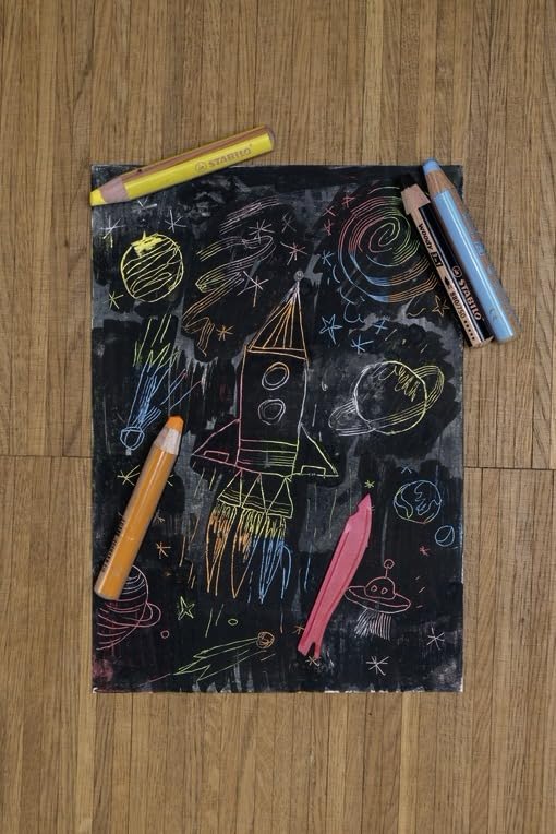 Multi-Talented Pencil - STABILO woody 3 in 1 - Pack of 5 - Black - color: Black