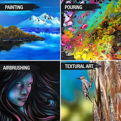 U.S. Art Supply 12"x60" Stretched Canvas for Painting, Gallery Depth 3-Pack - size: 12" x 60"