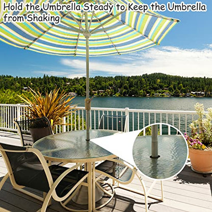 2Pcs Patio Table Umbrella Hole Ring Plug, Silicone Pool Sleeve Stabilizer Cone Wedge, Table Insert for 2-2.5 Inch Hole or 1.5 Inch Adapter (Black)