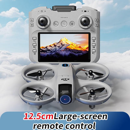 Drone with Camera for Adults & Beginners, 1080P HD FPV Drone with 4.3" Screen Remote Controller, Optical Flow Hovering, Intelligent Obstacle Avoidance, Auto Takeoff/Landing, 360° Flips, Quadcopter Kit with 3 Batteries & Charging Station