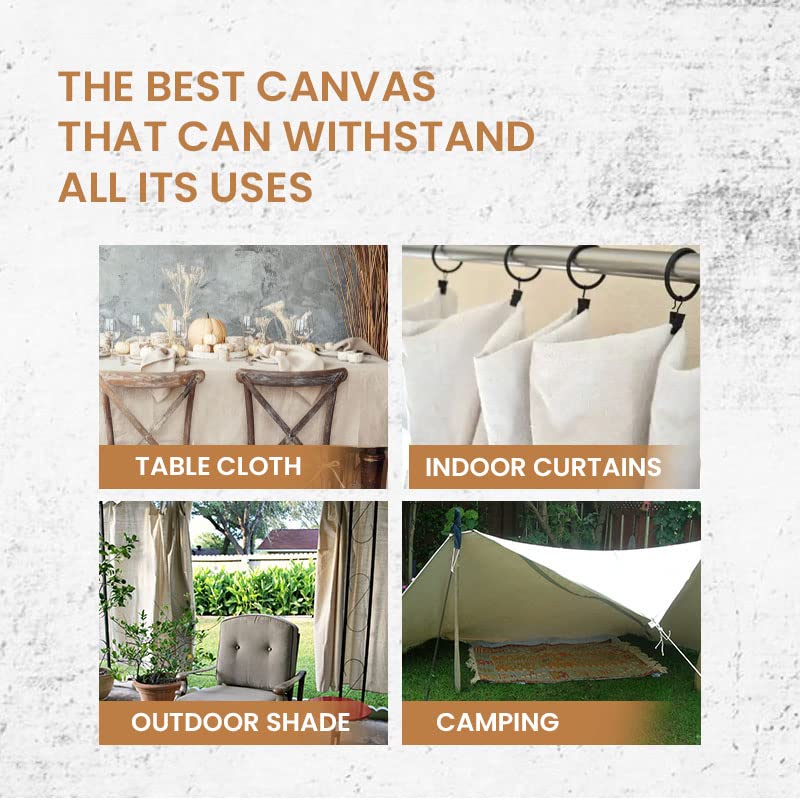 Canvas Drop Cloth for Painting (Size 4 x 12 Feet - Pack of 2) - Pure Cotton Painters Drop Cloth for Painting, Furniture & Floor Protection - All Purpose Thick Canvas tarp with Double Stitched Edges - size: 4' x 12' - Pack of 2