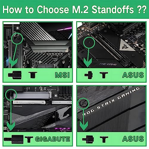200Pcs M.2 Screw Kit - Black M2 SSD Mounting Screws for NVMe Laptops, Asus, Gigabyte, MSI Motherboards