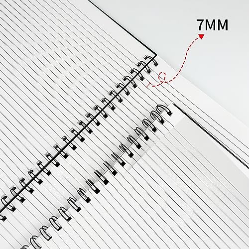 Large Lined Notebook Spiral Notebook 8.5" x 11"-4 Pack LINED Notebook 7mm Ruled Hardcover Notebook 120 Pages 100 GSM Thick Paper Notebook Hardcover Journal for School, Office,Study and Notes - size: A4, style: LINED NOTEBOOK