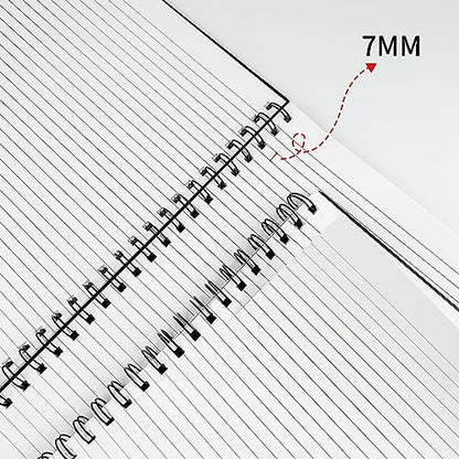 Large Lined Notebook Spiral Notebook 8.5" x 11"-4 Pack LINED Notebook 7mm Ruled Hardcover Notebook 120 Pages 100 GSM Thick Paper Notebook Hardcover Journal for School, Office,Study and Notes - size: A4, style: LINED NOTEBOOK