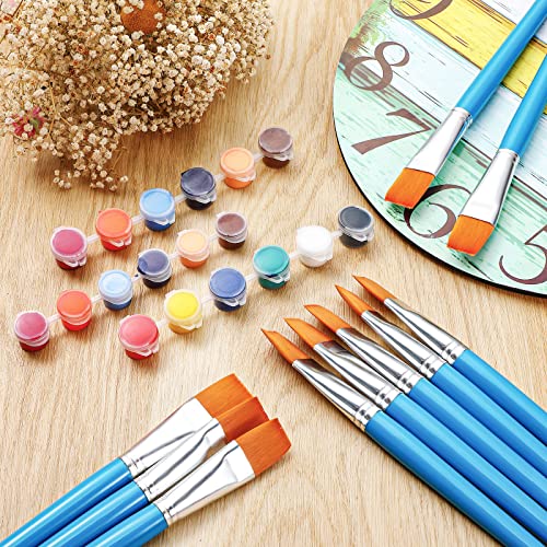Zonon 30Pcs Paint Brush Bulk Small Flat Tip Acrylic Oil Brush, 1'', Blue - size: 1''