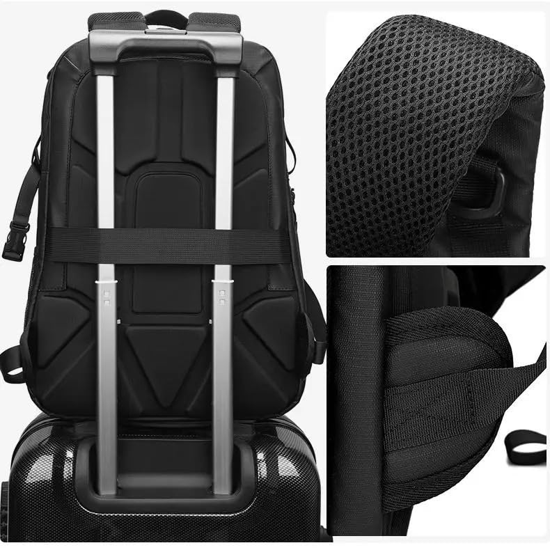 Camera Backpack, Large Capacity Outdoor DSLR Backpack, Compatible with 15.6-Inch Laptops, Canon and Nikon, Grey - color: 9013-grey