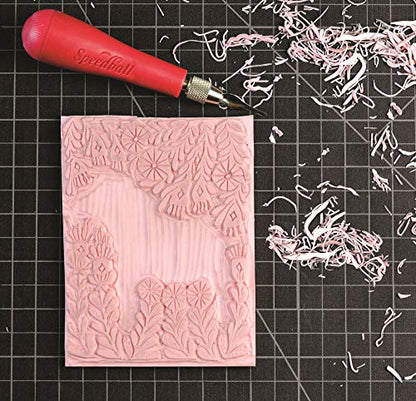 Speedball Speedy Carve Block, 6 x 12 in, Pink - size: 1 Count (Pack of 1)