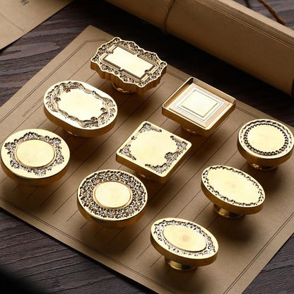 6pcs Frame Wax Seal Stamp Kit Brass Wax Seal Head with 6pcs Removable Wood Handle Vintage Photo Frame Stamp Design for Wedding Invitations Sealing Letters Envelopes Diplomas Scrapbooking-Kit 2 - style: Kit 2