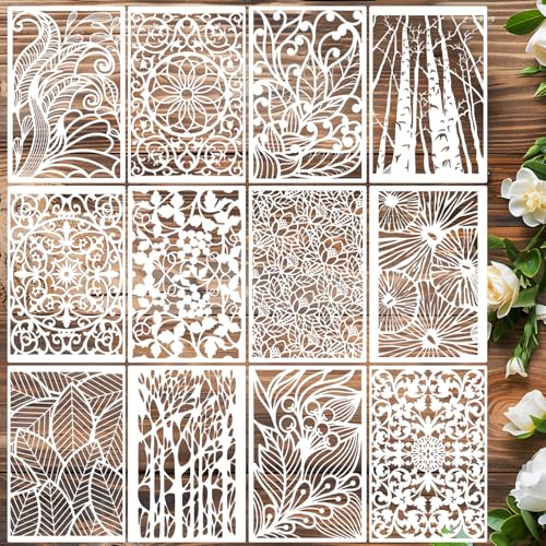 Stencils for Crafts Reusable Art Stencils for Painting Floral Stencil - style: Floral