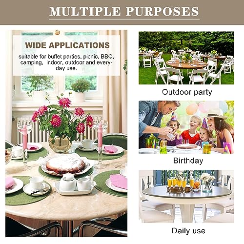 Nasitos Waterproof Vinyl Tablecloth with Flannel Backing 2 Pcs 60R in Beige - color: Beige, size: 60 Inch (Round)