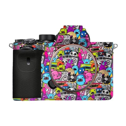 Anti-Scratch Camera Cover Skin Sticker for Sony Alpha A7RV A7R5 A7RM5 Protector Vinyl Film Skin Protective Decoration (Graffiti Pink) - color: Graffiti Pink