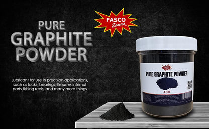 Fasco Epoxies Pure Graphite Powder – 4 oz Jar (Volume), Conductive Filler for Epoxy, Lubrication & Coatings