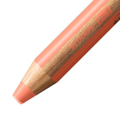 STABILO coloured pencil, watercolour & wax crayon woody 3 in 1 - style: Set + Sharpener