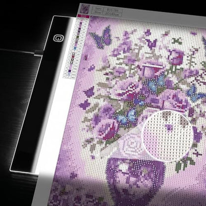 FANGZH A4 Light Pad Diamond Painting Accessories Kit: 179 Pieces, Pink - color: Pink