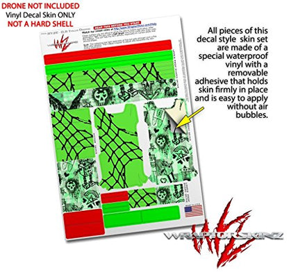 Skin Decal Wrap 2 Pack Compatible with DJI Ryze Tello Ripped Fishnets Green Drone NOT Included