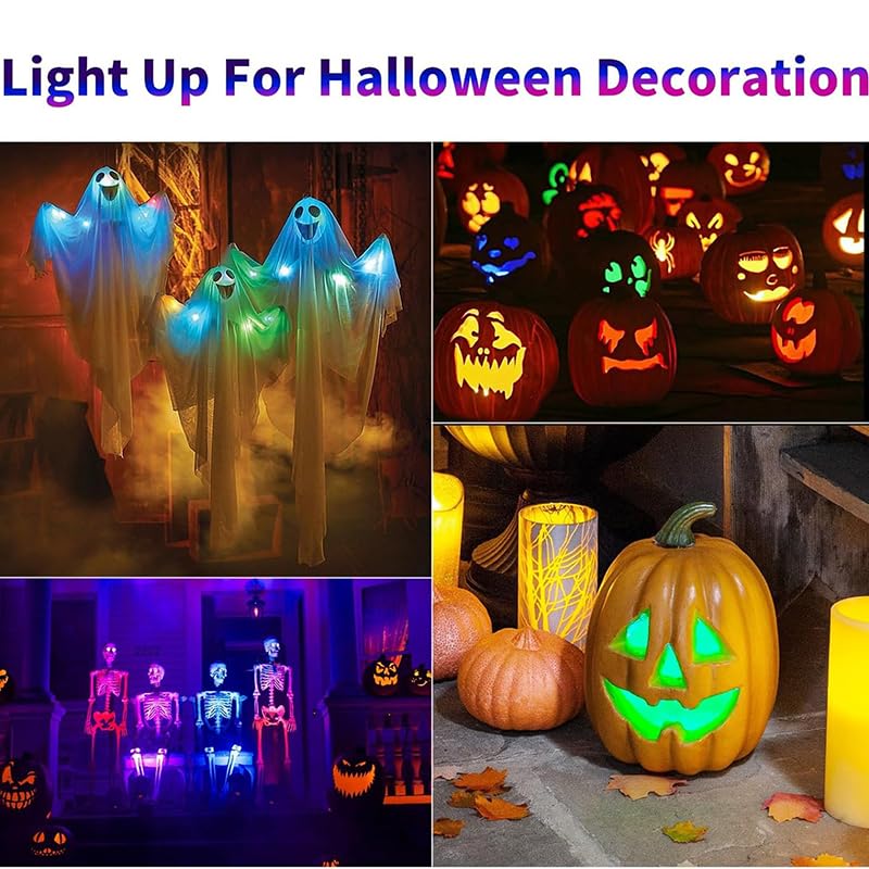 Flyant Wireless Led Strobe Lights with Remote Control,8 Colors Waterproof Anti-Collision USB CharingLed Warning Light,Wireless Led Lights for Car Drone Truck Motorcycle Aircraft Bike (8PC) - color: 8PC