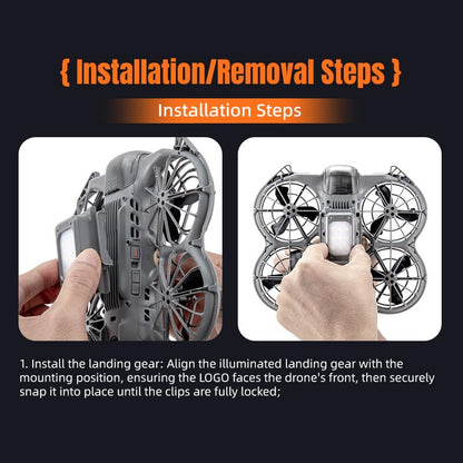 BTG Landing Gear with LED Lights for DJI NEO 2 Accesories Night Flight Light