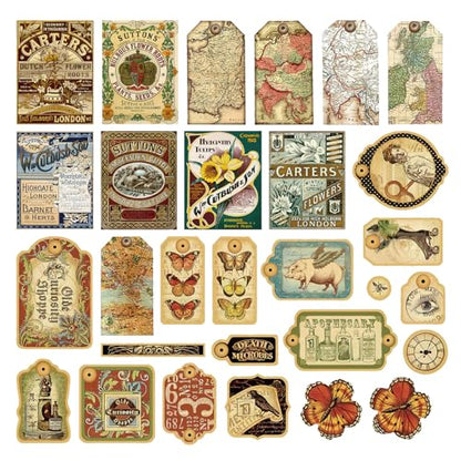 PRSTINCOL 116Pcs Vintage Stickers - Junk Journal Supplies - Waterproof Cute Aesthetic Stickers for Adults, Water Bottles, Planners - Durable Sticker Pack - style: carters