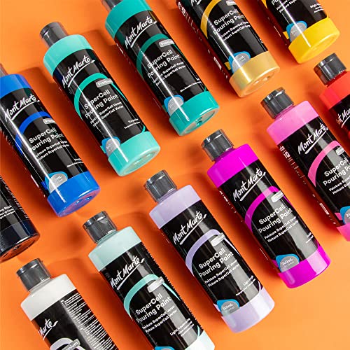 Mont Marte SuperCell Pouring Paint 240ml - Lamp Black - color: Lamp Black