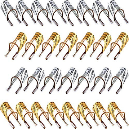 Blulu 20 Pcs Nail Extension Forms, Reusable UV Gel Guides, Gold, Silver - color: Gold, Silver