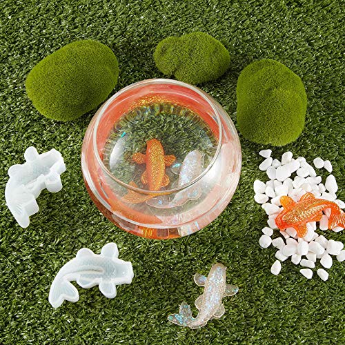 Patelai 3 Pcs Koi Fish Silicone Resin Mold for Pendant Keychain DIY