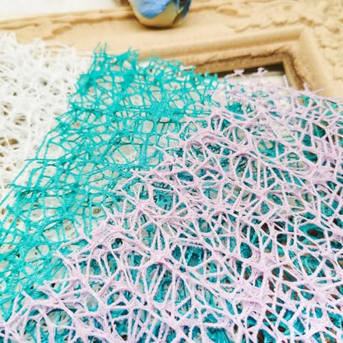 Colorful Textured Fabric Art(arborescent mesh, Close to A5) - color: arborescent mesh