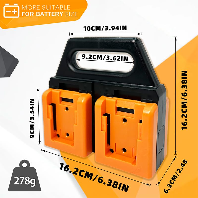 4-Slot Battery Holder for Dewalt 20V&60V Batteries