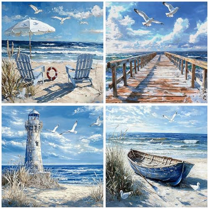 4 Pack Diamond Art Kits for Adults Funny Diamond Painting Kit for Beginner - color: DP03183