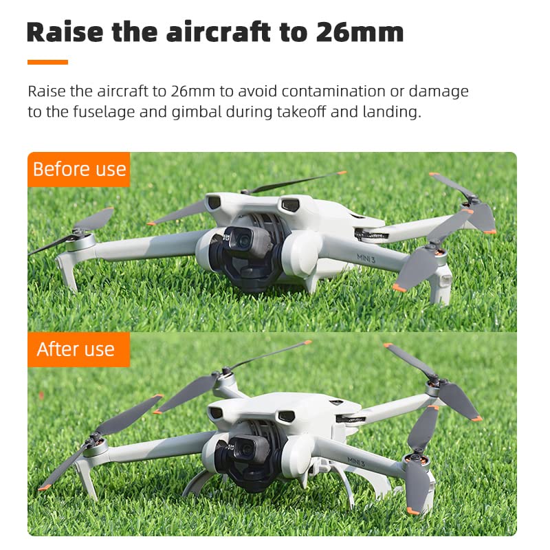 BTG Foldable Landing Gear for DJI Mini 3/Mini 3 Pro Accessories Parts Landing Legs Extension