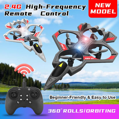 RC Plane, Plastic Remote Control Airplane for Hobbyists Beginners - color: Gray