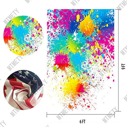 Colorful Splatter Pigment Paint Background 6x9ft Abstract Background Video Studio BJHXME207 - size: 6x9Ft