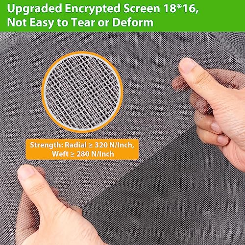 Replacement Window Screens, 48X118 Inch Durable Window Screen Mesh for Patio Porch Door Windows, DIY Adjustable Fiberglass Screen Repair Kit Sliding Net Roll Pet, Grey by Ouskr - size: 48"x118"Gray